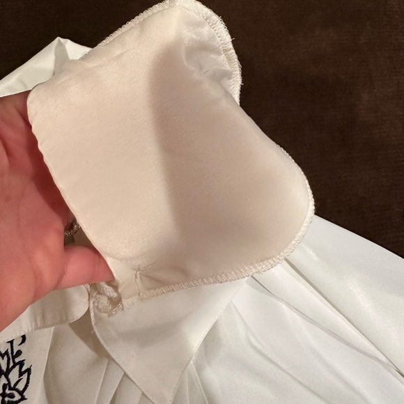 Alfred Dunner Vintage Sheer Pleaded Hidden Buttons Floral Embroidered Sz 18 - Picture 8 of 14